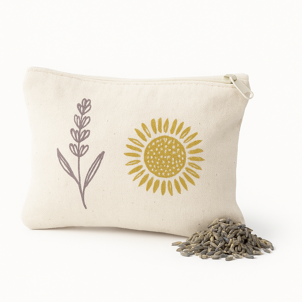 Hand-Printed Canvas Bag – Lavender & Sun Design