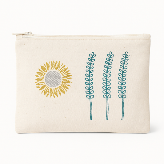 Hand-Printed Canvas Bag – Lavender & Sun Design